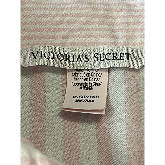 🔥 VS PINK STRIPE LONG SLEEVE HEART PJ TOP XS GOOD USED! 🔥 - Picture 10 of 13